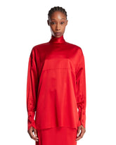 Red Elide Silk Shirt | PDP | Antonia