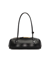 Black Medium Le Teckel Perforated Bag | PDP | Antonia