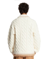 White Cable Knit Wool Sweater | PDP | Antonia
