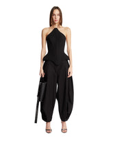 Black Cotton and Silk Balloon Pants | PDP | Antonia