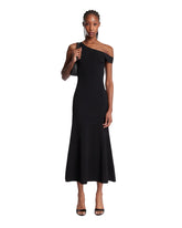 Black Off-Shoulder Midi Dress | PDP | Antonia