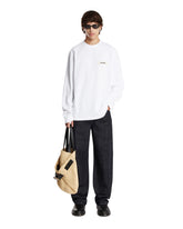 White Gros Grain Long Sleeve T-Shirt | PDP | Antonia