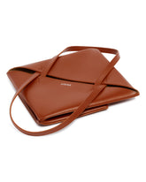 Brown Medium Puzzle Fold Tote Bag | PDP | Antonia