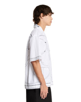 White Dog Print Denim Shirt | PDP | Antonia