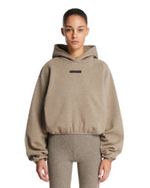 Felpa Con Cappuccio In Cotone Beige | PDP | Antonia