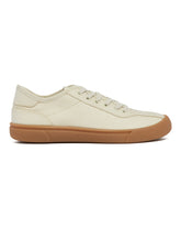 Beige Viscose and Linen Canvas Sneakers | PDP | Antonia