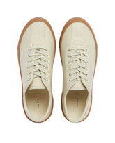 Beige Viscose and Linen Canvas Sneakers | PDP | Antonia