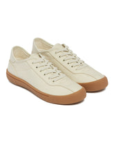 Beige Viscose and Linen Canvas Sneakers | PDP | Antonia