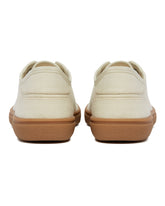 Beige Viscose and Linen Canvas Sneakers | PDP | Antonia