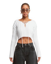 White Cropped Sweater - ALEXANDER WANG | PLP | dAgency