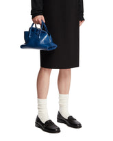 Blue Mini La Passeggiata Leather Bag | PDP | Antonia