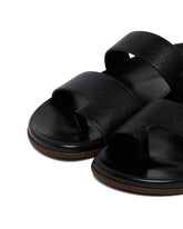 Black Leather Hugh Sandals | PDP | Antonia