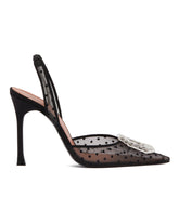 Black Camelia Sling Satin Pumps | PDP | Antonia