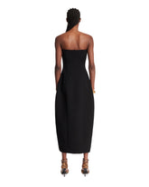 Black Rounded Wool Dress | PDP | Antonia