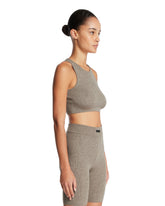 Gray Ribbed Crop Top | PDP | Antonia