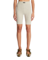Beige Ribbed Biker Shorts | PDP | Antonia