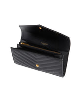 Black Cassandre Large Flap Wallet | PDP | Antonia
