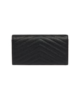 Black Cassandre Large Flap Wallet | PDP | Antonia