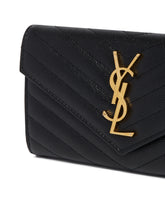 Black Cassandre Large Flap Wallet | PDP | Antonia
