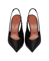 Black Satin Anok Slingbacks | PDP | Antonia