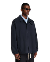 Overshirt Blu In Tessuto Tecnico | PDP | Antonia