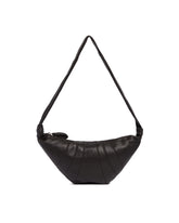 Medium Brown Croissant Shoulder Bag | PDP | Antonia