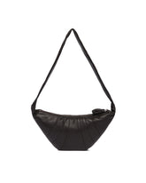 Medium Brown Croissant Shoulder Bag | PDP | Antonia