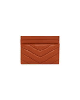 Orange Cassandre Leather Card Holder | PDP | Antonia