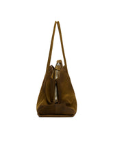 Green Suede Large Passeggiata Bag | PDP | Antonia