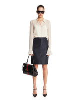 White Lightweight Silk Georgette Shirt | PDP | Antonia