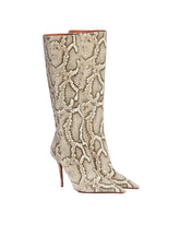 Beige Barbara Snake Print Boots | PDP | Antonia
