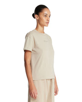 Beige Classic T-Shirt with Logo | PDP | Antonia