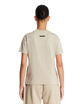 Beige Classic T-Shirt with Logo | PDP | Antonia