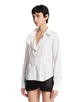 White Asymmetric Cotton Shirt | PDP | Antonia