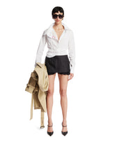 White Asymmetric Cotton Shirt | PDP | Antonia