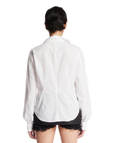 White Asymmetric Cotton Shirt | PDP | Antonia
