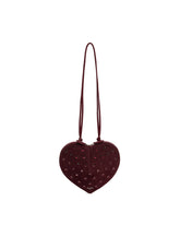 Burgundy Suede Le Coeur Bag | All | Antonia