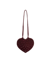 Burgundy Suede Le Coeur Bag | PDP | Antonia