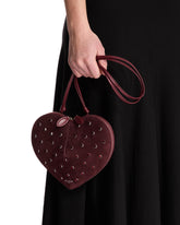 Burgundy Suede Le Coeur Bag | PDP | Antonia