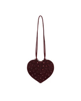 Burgundy Suede Le Coeur Bag | PDP | Antonia