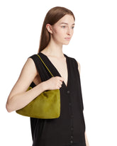Green XL Suede Bourse Clutch | PDP | Antonia