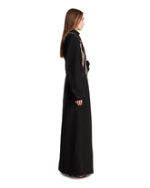 Black Embellished Long Wool Coat | PDP | Antonia
