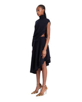 Black Wool Cut-Out Dress | PDP | Antonia