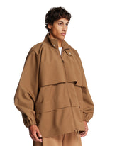 Beige Wool Multi-Panel Jacket | PDP | Antonia