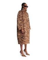Rounded Wool-Tiger Coat | PDP | Antonia