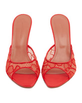Red Alexa Lace Sandals | PDP | Antonia