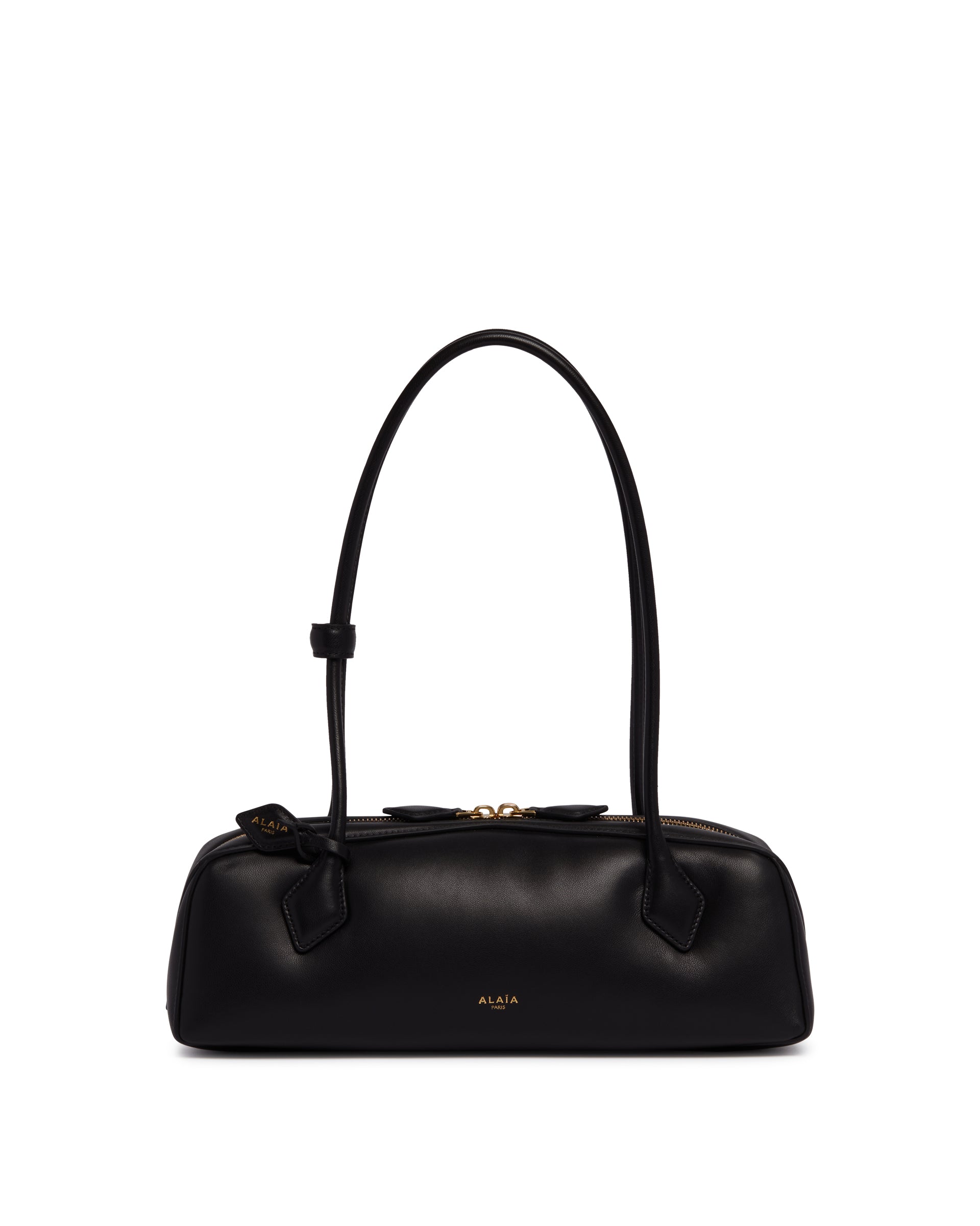 Black Medium Le Teckel Padded Leather Bag | ALAIA - Antonia