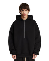 Felpa Con Mezza Zip Nera | All | Antonia