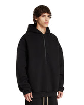 Black Half-Zip Hoodie | PDP | Antonia