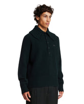 Green Ribbed Wool Sweater | PDP | Antonia